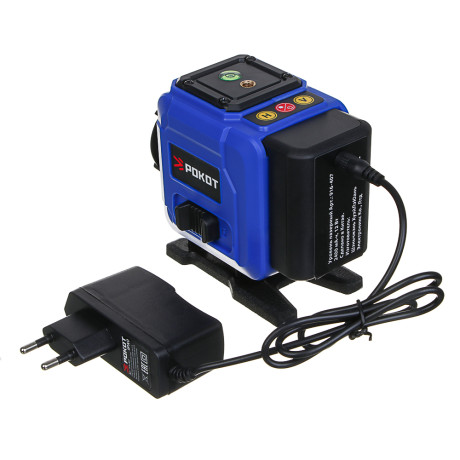 РОКОТ Уровень лазерный 12 лучей, 1АКБ, сумка чехол, зу