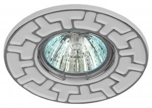 ЭРА ST5 CH/WH св-к  штампованный MR16,12V/220V, 50W белый/хром (100/2800)