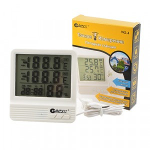 Метеостанция GARIN Точное Измерение WS-4 термом-р-гигром-р-часы-кал-р,внеш.дат.,-50/+70C,1xR03,16940