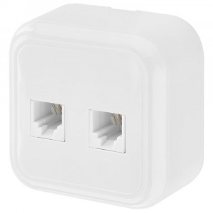 Bylectrica ПРАЛЕСКА роз. телефонная 2-х местная белый, (ТР24-032)