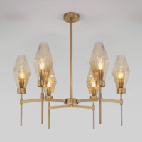 Eurosvet люстра 6x60W E14 700х700х680 мет янтарн/латунь Prism 60143/6 Умный дом a061936