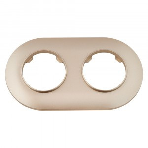 Bylectrica РЕТРО ПРОВАНС круг Рамка 2 мест. корп. ABS, (ЮЛИГ.735212.499 шампань)