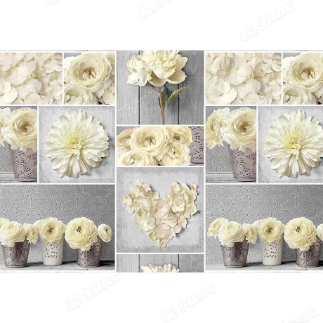 Клеенка н/о 135*20  ПЕРФЕКТ 572/15 цветы беж Тверь