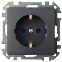 Bylectrica СТИЛЬ мех. розетки земля штор. черный графит, (РС16-529 черный графит)