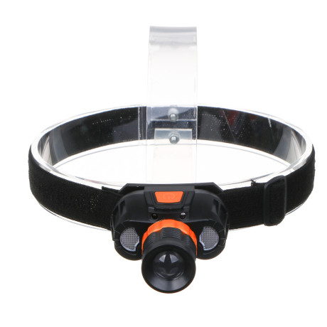 ЕРМАК Фонарь налобный, LED+COB, 6 режимов, 800мАч, Type-C, 73х70х36 мм, пластик, красный свет