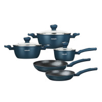 SATOSHI Ривьера Наб.посуд.8пр, а/пр.покр.:кастр.+крышки:2.3л;3.8л; ковш+крышка1,3л;сков.24,28см