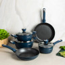 SATOSHI Ривьера Наб.посуд.8пр, а/пр.покр.:кастр.+крышки:2.3л;3.8л; ковш+крышка1,3л;сков.24,28см