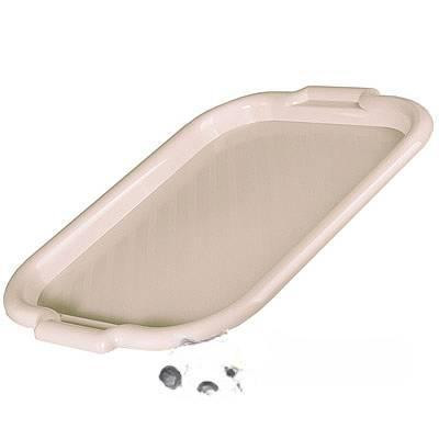 Поднос универ.средний 27х39см бел.ротанг М1110(17)