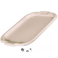 Поднос универ.средний 27х39см бел.ротанг М1110(17)