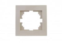 Lezard RAIN рамка 1 мест. горизонт. крем (PC) 703-0303-146