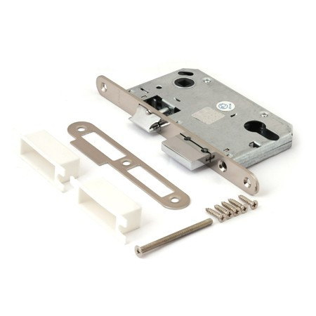 Замок врез 5300-Ni (мат.хром) Apecs (межос -85мм)  \30