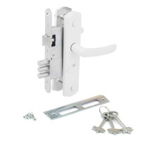 Замок врез ЗВ9-4-1-4 Avers с ручками (белый) сувальдный Россия  \10