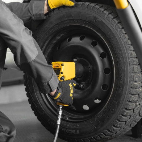 Ударный пневмогайковерт IW860+набор головок, 1/2", 7000 об/мин, 868 Нм Denzel