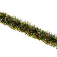 СНОУ БУМ Мишура 9x200см, ПЭТ, зеленая с золотом, 26-322