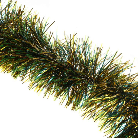 СНОУ БУМ Мишура 9x200см, ПЭТ, зеленая с золотом, 26-322