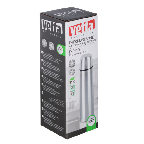 VETTA Термос 0,35л "Буллет" для напитков, серебристый, нержавеющая сталь