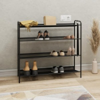 Подставка д/обуви (пвл) Женева34 (4полки) 87*26*79,5см (Черный) ПДОЖ34Ч под заказ ЗМИ