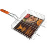 GRILLBOOM Решётка гриль хром со съёмной ручкой 57x30x24 глубина 5см, хромированная сталь