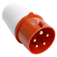 STEKKER силовая вилка CEE переносная ST-025 3P+PE+N 32А 380В IP44, PPG32-025-44 49431