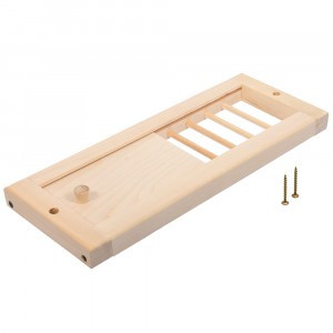 Решетка вентиляционная с задвижкой, 31,5*16,5см, липа, 32141 Банные штучки