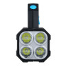 ЕРМАК Фонарь прожектор, 4 LED + COB, 4 режима, 2000мАч, USB кабель, пластик, 147х103х60 мм