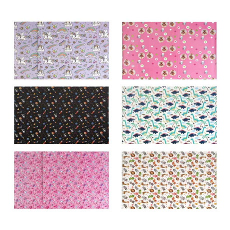 Бумага тм Fntastic подарочная, 70x100 см, 70 г односторонняя, 6 диз., арт.4