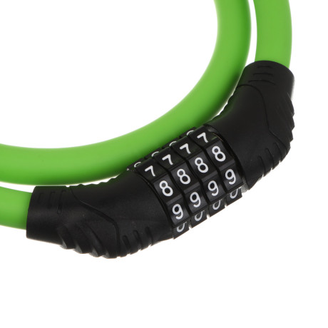 Замок велосипедный тм BY SPORT, противоугонный, тросовый, кодовый, 800х12мм, металл, пластик, 2 цв