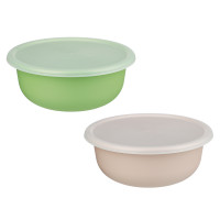 Миска Modena 3,2л с крышкой, пластик, 2 цвета