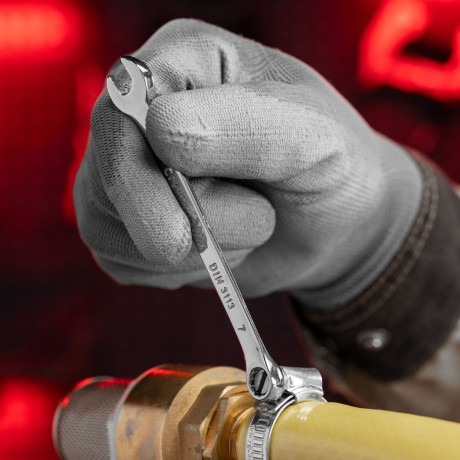 Ключ комбинированный, 7 мм, CrV, полированный хром Matrix