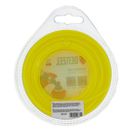Леска для триммера, круглая 2 мм х 15 м, блистер Flex cord Denzel