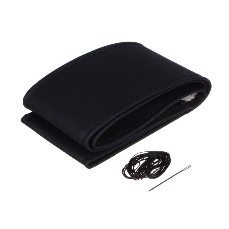 Ермак Оплетка руля, натуральная кожа, черная (игла+нить), прошивка