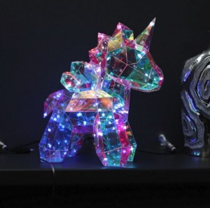 Uniel Фигура новогод. св/д "Единорог" 30x25x15см 60LED RGB управл. ч/прилож ULD-R503 USB/RGB
