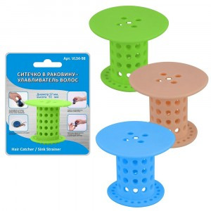 Ситечко в раковину улавливатель волос, 5,7*5,1см (кратность 6шт!!!), пластик VL34-98 Мультидом