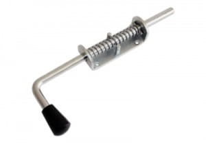 Засов Домарт пружинный 110) 280мм  цинк d-13мм10)