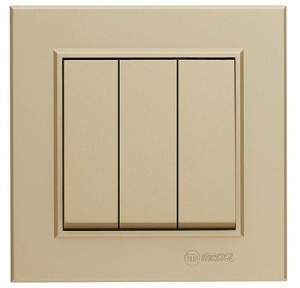 Makel Karea выкл. СУ 3 кл. латунь 56057091