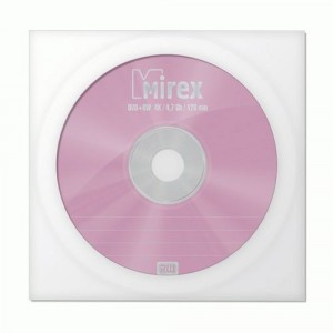 К/д DVD+RW Mirex 4,7 Гб 4x в бумажном конверте с окном (150!)
