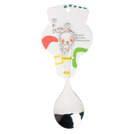 Ложка детская "Зверушка", нерж.сталь, 12 дизайнов