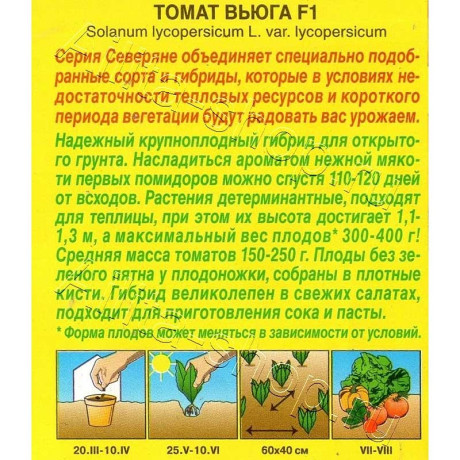 Семена Томат Вьюга Аэлита Ц