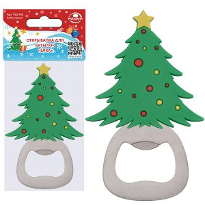 Открывалка д/бутылок "Елка", 8*5 см (кратность 3!!!) VL2-182 Мультидом