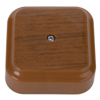 Bylectrica коробка распр. ОУ под кабель-канал (95х95х29 мм) дуб темный КМ-272