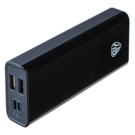 BY Аккумулятор мобильный, 8000 мАч, 2xUSB, 2А, дисплей, прорезиненный, синий