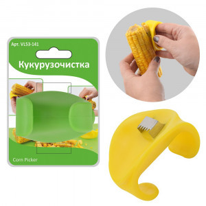 Кукурузочистка 7х4,5см 2 цвета (кратность 3шт!!!) металл/пластик VL53-141 Мультидом