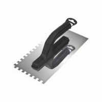 REXANT Гладилка нержавеющая 130х270 мм, зуб 4х4 мм, пластиковая ручка 89-0252