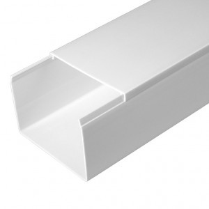 Промрукав Кабель-канал белый 2-й замок в п/э 80х60 (18м/уп) цена за 1м 0580601