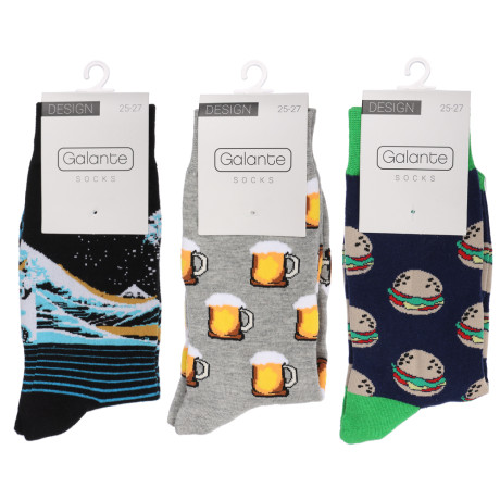 GALANTE Носки фантазийные, р.25-27, 80% хлопок, 20% эластан, 6 диз.