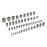 Набор инструментов, 1/2", 1/4", 3/8", CrV, S2, пластиковый кейс, 216 предметов Denzel