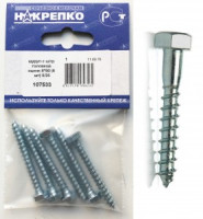 Шуруп с шестигранной головкой оцинкованный 6*50 (6 шт BL) НАКРЕПКО 107533