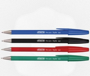 Ручка шарик. Attache Style 4цв/набор 0,5мм прорезин.корпус 148059