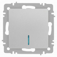 ЭРА Intro Accent мех. выкл. СУ 1 кл. (инд.) 10А 250В, алюминий 6-102-03