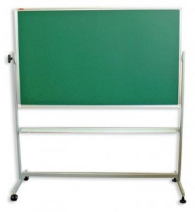 Доска меловая - магнитная зеленая 100х150 вращ. мобильн Россия-Корея 71692
